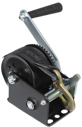 Treuil manuel à sangle, Treuil manuel Heavy Duty Treuil de bateau Remorque Treuil manuel pour bateaux, remorques et pickups, capacité de traction maximale 360 kg