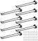FAAING Lot de 8 pieds de meubles en épingle à cheveux pliables en métal - 43 cm - Pour table, ordinateur portable, table de chevet, table basse - Noir