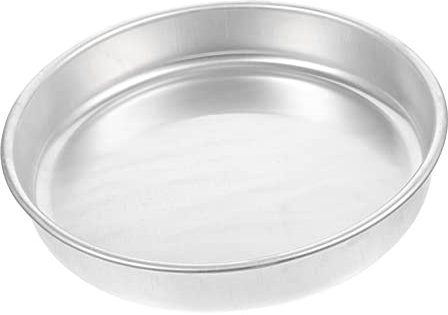 Zerodeko Rundes Tablett aus Metall pfanne für pfannkuchen pancake griddle Fladenbrot Backform Backbleche Herd verschleißfestes Ofenblech verschleißfestes Backblech Aluminiumlegierung Silver