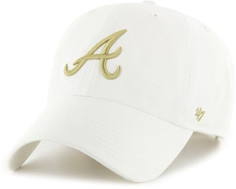 '47 Brand Strapback Cap - CLEAN UP Atlanta Braves weiß