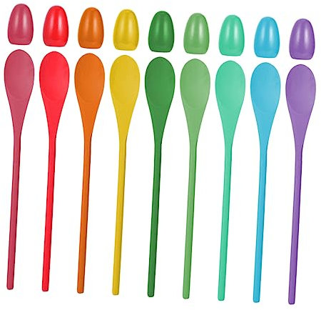 SUPVOX 9 Sets Egg and Spoon Race Game for Adults Fun Outdoor Party for Family Gatherings School Events Picnics Backyard Activities Random Color