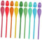 SUPVOX 9 Sets Egg and Spoon Race Game for Adults Fun Outdoor Party for Family Gatherings School Events Picnics Backyard Activities Random Color