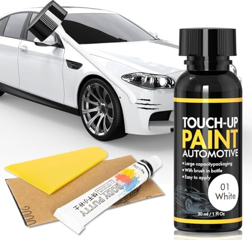 Hyleara Auto Lackstift Weiß Glänzend, 30ml Weißer Lackstift Auto, Professioneller Autolack Kratzer Entferner Weiß, Autolack Reparaturset für Kratzerreparaturen der Meisten Autos, Motorräder