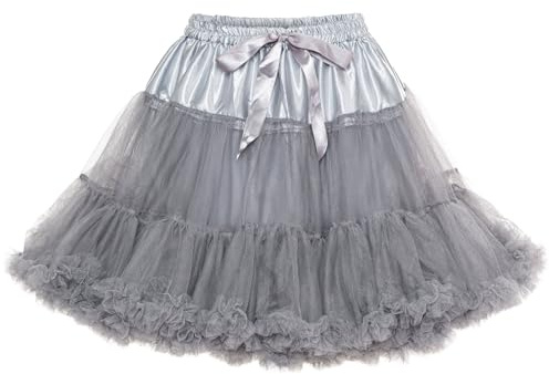 Maskworld Rüschen Tutu grau - Petticoat - Zubehör Kostüm Karneval, Halloween & Motto-Party