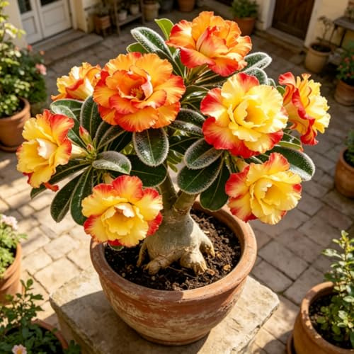 Rizoma de rosa del desierto — Resistente al frío y a la sequía — De crecimiento rápido — Ideal para principiantes-1 Rizoma-I