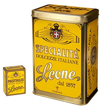 Leone dal 1857 – Latta Pastiglie Miste Dissetanti – Caramelle Leone Senza Glutine e Vegane – Latta Magnum 800 gr