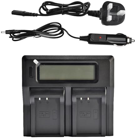 DSTE 1.5A Fast Charging Dual Battery Charger Compatible for Canon LP-E17 EOS R10 M3