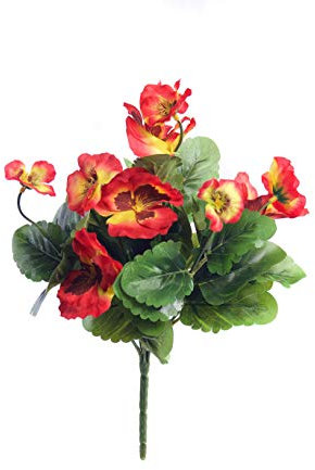 Best Artificial 30 cm Stiefmütterchen-Stöpsel – Topf nicht im Lieferumfang enthalten (feuerrot)