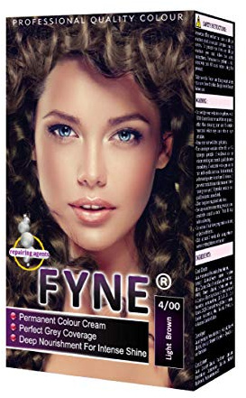 FYNE Light Brown Permanent Hair Dye for Women - Home Hair Color Cream with Built-in Conditioner - Gentle, Long-Lasting, Easy to Use, Suitable for All Hair Types - Achieve Salon-Quality Results at Home