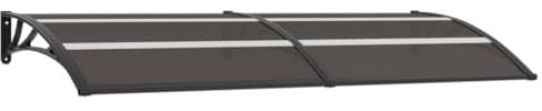 vidaXL Marquesina para Puerta PC Casa Hogar Jardín Patio Terraza Bricolaje Toldo Cubierta Capa Dosel Palio Lona Tienda Capota Pantalla 240x75 cm Negro
