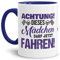 Tassendruck Spruch-Tasse zum Führerschein - Mädchen - Innen & Henkel Dunkelblau - Mug/Cup/Becher/Lustig/Geschenk-Idee/Beste Qualität