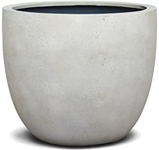 Eschbach® Pflanzkübel Egg Pot 50 Creme Weiß Rund * 45 x 45 x 38 cm * 10 Jahre Garantie
