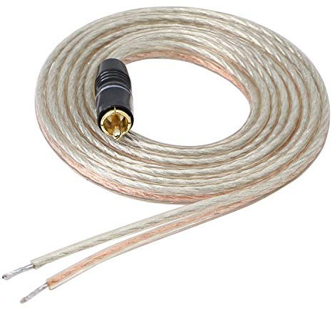 RCA Speaker Wire, Speaker Cable to RCA Plug, Gold Plated Metal RCA Connector High Level Audio Cable for Amplifiers and Subwoofer - DIY, 2 M