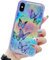 LCHULLE Kompatibel mit iPhone X,iPhone XS Handyhülle Schmetterling Glänzend Schutzhülle Mädchen Silikon Case Girls Glitzer Hülle für iPhone X/Xs Lila