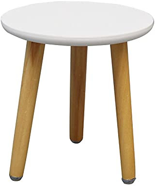Support pour plantes d'intérieur en bois du milieu du siècle de 21,8 cm, petite table d'appoint ronde moderne en bambou pour plantes, décoration rustique pour intérieur et extérieur