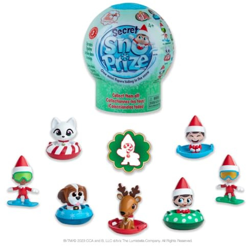 Elf on The Shelf Secret SnoPrize (Serie 3) – super lustige Aktivität mit Überraschungsschneefunktion inklusive Schneekugel mit niedlichem Mini-Elf/Elfenhaustier und schmutzfreier Matte – Sammeln Sie
