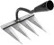 Sharplace Creuse en Acier trempé, Jardin Portable, désherbage, Jardinage, Outil de désherbage, râteau de désherbage pour de, Acier à 4 Dents