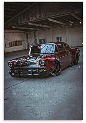 Auto-Poster 1950er Jahre Stil Chevy Tri-Five Poster Dekorative Malerei Leinwand Wandkunst Wohnzimmer Poster Schlafzimmer Gemälde 50 x 75 cm