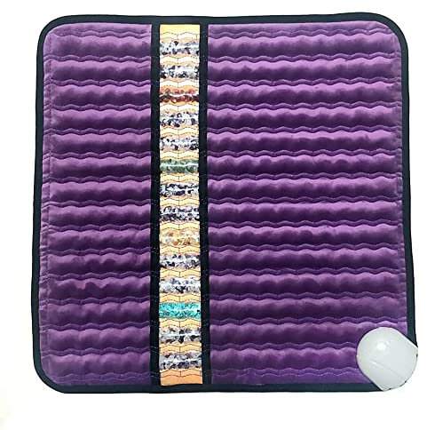 PHYMAT Far Infrared Heating Pad 18x18 Inches Amethyst Crystal Heating Pad Negative Ions Portable Smart Control (18 x 18 Inches)