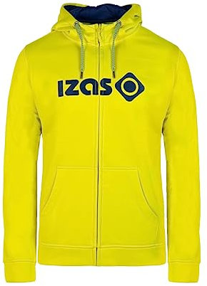 Izas - Chaqueta con Capucha para Hombre - Sudadera de Hombre con Cremallera y Capucha Ajustable con Cordones - para Trekking y Ambiente Urbano - Duero Jacket en Color Amarillo - Talla L