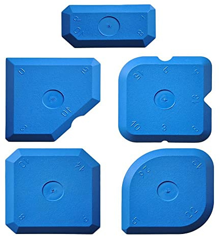 5-teiliges Silikon-Abdichtungswerkzeug-Set, Dichtstoff-Finishing-Werkzeug, Fugenschaber für Küche, Badezimmer, Boden, Fensterdichtung, Waschbecken-Verbindung, wiederverwendbar und ersetzen
