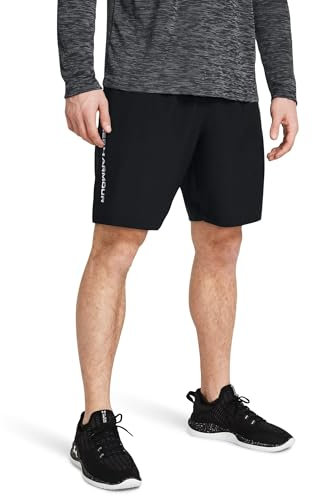 Under Armour UA Woven Wdmk Shorts Pantalones cortos deportivos para hombre, cómodos shorts deportivos transpirables, color rojo/negro