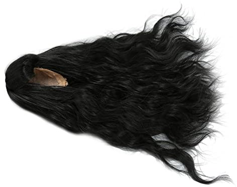 1/6 Puppenperücke, Zuschneidbare Soft-Touch-Puppenperücke Dekorationsperücken mit Kugelgelenk Gelockt Zum Verkleiden von Puppen (Schwarz)