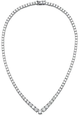 OBCPD 925 Sterling Silver Moissanite Necklace for Women Full Diamond Banquet Lock Chain With Jewelry