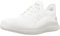 Skechers Damen Sneakers, Cremefarbener Strick-Synthetikbesatz, 38.5 EU
