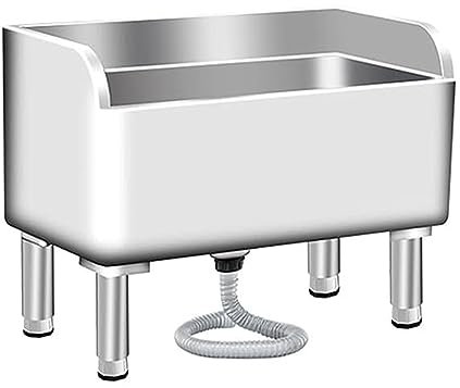 Lavabo De Servicio De Fregona De Acero Inoxidable,Fregadero De Fregona De Piso Comercial,Fregadero De Pie Para Interior Y Exterior,Cubo De Fregona Para Servicios Públicos(45 * 41 * 55cm)