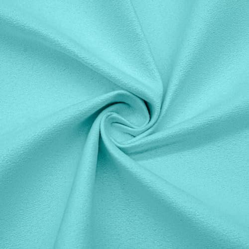 DESHOME Siviglia 30 Meter - Stoff Meterware aus Microfaser, Stoff mit Samt Effekt Stoffe für Sofa, Kissen, Möbelstücke, Stühle Beziehen Hellblaue