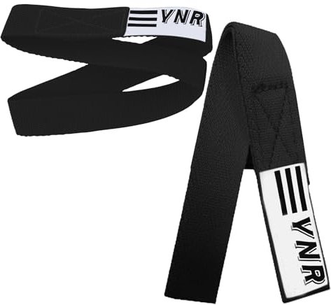 YNR Sangles de barre de gymnastique de qualité supérieure, poignée de main, protection de la paume, protections (30 cm, noir)