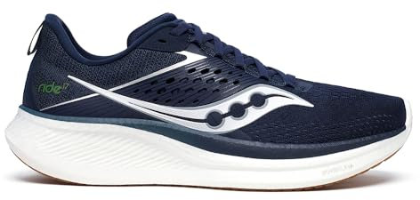Saucony Herren Ride 17 Laufschuhe Neutralschuh Black/White - Blau 47