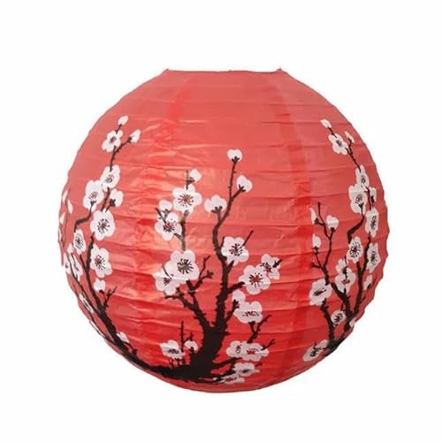 1 Stücke 30/35/40 cm Pflaumenblüte Bambus Runde Papierlaterne Lampenschirm Chinesischen Orientalischen Stil Weihnachten Hochzeit Dekoration Lampion