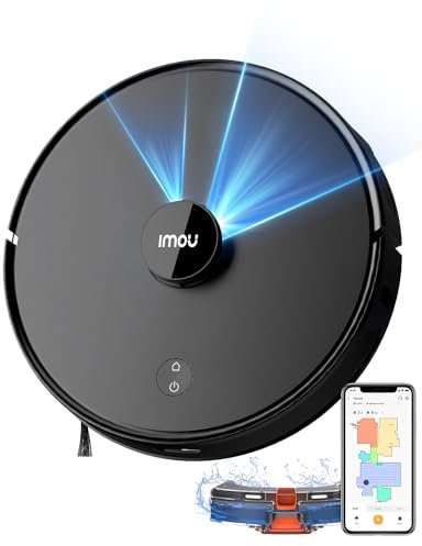 Imou RV1 Staubsauger Roboter 2 in 1 Saugroboter mit Wischfunktion, Auto-Aufladen 4500 Pa,App, Lidar-Navigation, Hinderniserkennung