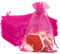 Organzasäckchen,Organzasäckchen Klein,Schmuckbeutel,Organzasäckchen 10X15Cm 50 Stück Rosa Rot,Kleine Organzasäckchen Zum Befüllen,Organza Beutel Klein,Bonbons Geschenk Schmuckbeutel,Organza Bags Small