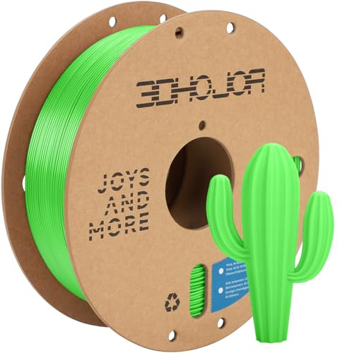 3DHoJor PLA Pro Filament 1.75mm,3D Printer Filament,1kg Cardboard Spool (2.2lbs), Fit Most FDM 3D Printer, Peak Green