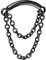 PIERCINGLINE Titan Schraubaufsatz mit Gewinde BOGEN + 2 KETTEN Piercing Ohr Hidden Helix Schwarz