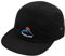Clakllie 5 Panel Baseball Cap Atmungsakitv Flat Brim Kappe Schnelltrocknend Laufmütze Verstellbare Snapback Cap Sommer Outdoor Cap,DFB3-Black
