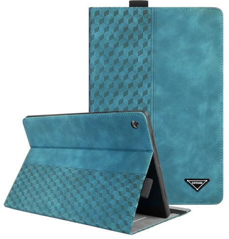 CXTCASE Hülle für Huawei MediaPad M5 lite 10.1 Zoll 2018, Multi-Winkel Folio Flip PU Lederhülle Smart Cover Case Schutzhülle für Huawei MediaPad M5 lite 10, Grün