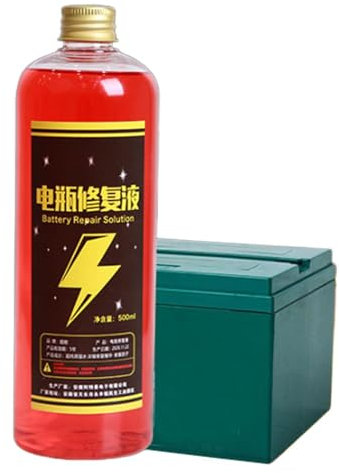 Solution de réparation de batterie – 500 ml Solution de recharge de réparation et de restauration – Solution de désulfatateur de batterie robuste et efficace pour voiturette de golf