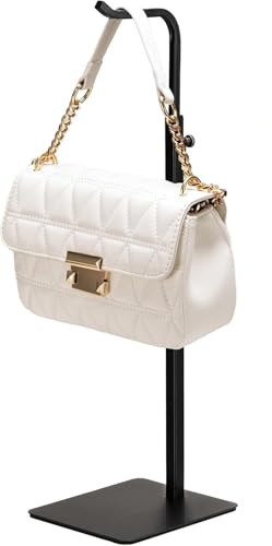 Josmimic Espositore per borsette – Supporto Regolabile da Tavolo in Metallo Nero per Borsette, Borse e Ghirlande, Ideale per Armadio, Scrivania e Uso in Negozi (Confezione da 1)