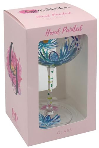 Lesser & Pavey Thistles & Butterflies Gin Glass for Home, Kitchen & Restaurant | Lovely Gin Glassware for Drinks & Parties | Elegant Gift for Women & Men