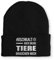 tshirtladen Beanie Arschkalt Aber Meine Tiere brauchen Mich Wintermütze Mütze mit lustigem Spruch, Farbe: Black