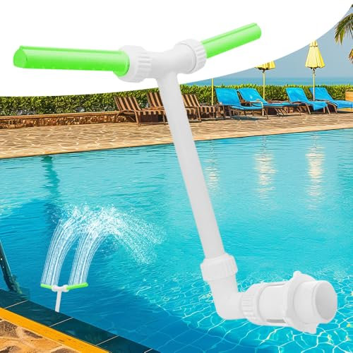 Fontana per Piscina, Cascata Piscina Interrate Spruzzo, Fontana d'acqua a doppio spray regolabile, Fontana Spray per piscina cascata Con Due Teste Di Fontana Regolazione A 360° Per Piscine E Giardini