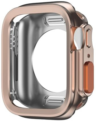 EPANO Funda para Apple Watch Ultra 10, 9, 8, 7, 46mm, 42mm, 45mm, 41mm, 44mm, 40mm, funda protectora completa de TPU suave a prueba de golpes para iwatch series 6 5 4 SE(Rose gold,41mm)