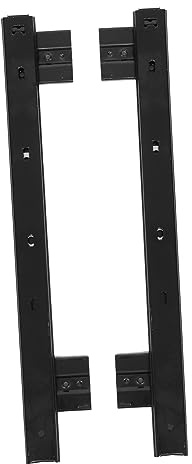 ORFOFE Rails De Clavier Coulissants Réglables En Acier Inoxydable Noir 27 Cm Pour Tiroirs De Bureau, Accessoires Informatiques Pour Espace De Travail, Lot De 2 Pièces