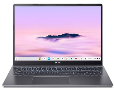 Acer Chromebook Plus 516 I PC Portable 16 WQXGA (2560x1600) 120Hz I Intel Core i3-1315U (13e Gén.) I 8Go RAM LPDDR5 I 128Go UFS I Chrome OS IClavier FR AZERTY Rétroéclairé I CB516-1H-39P4
