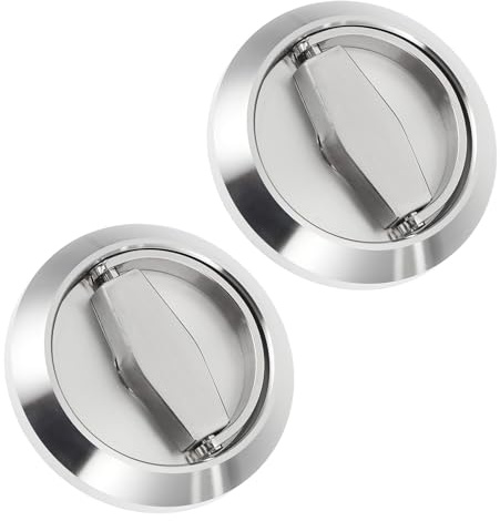 Cabilock Poignées Invisibles Acier Inox Encastrées Lot de 2 Serrure à Anneau pour Portes Coulissantes Salle de Bain et Meubles