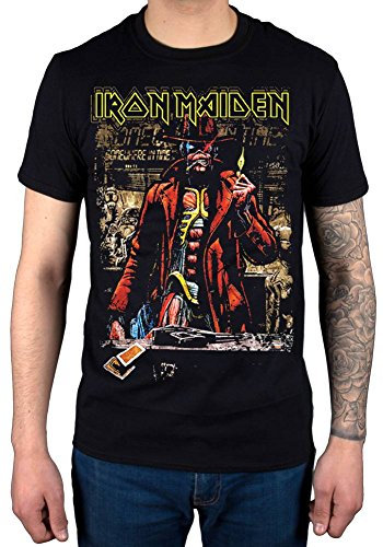 Official Iron Maiden Stranger Sepia T-Shirt Black